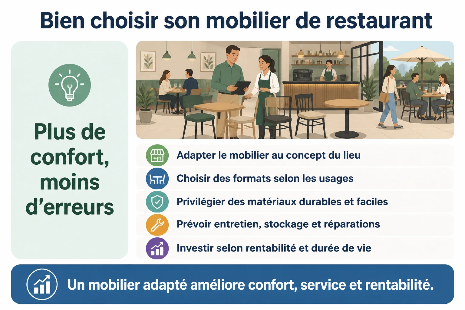 Comment choisir du mobilier pour le lancement d'un restaurant ?